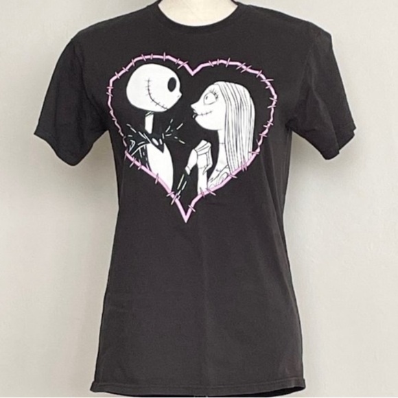 Disney Nightmare Before Christmas Jack and Sally Tee - Picture 1 of 5